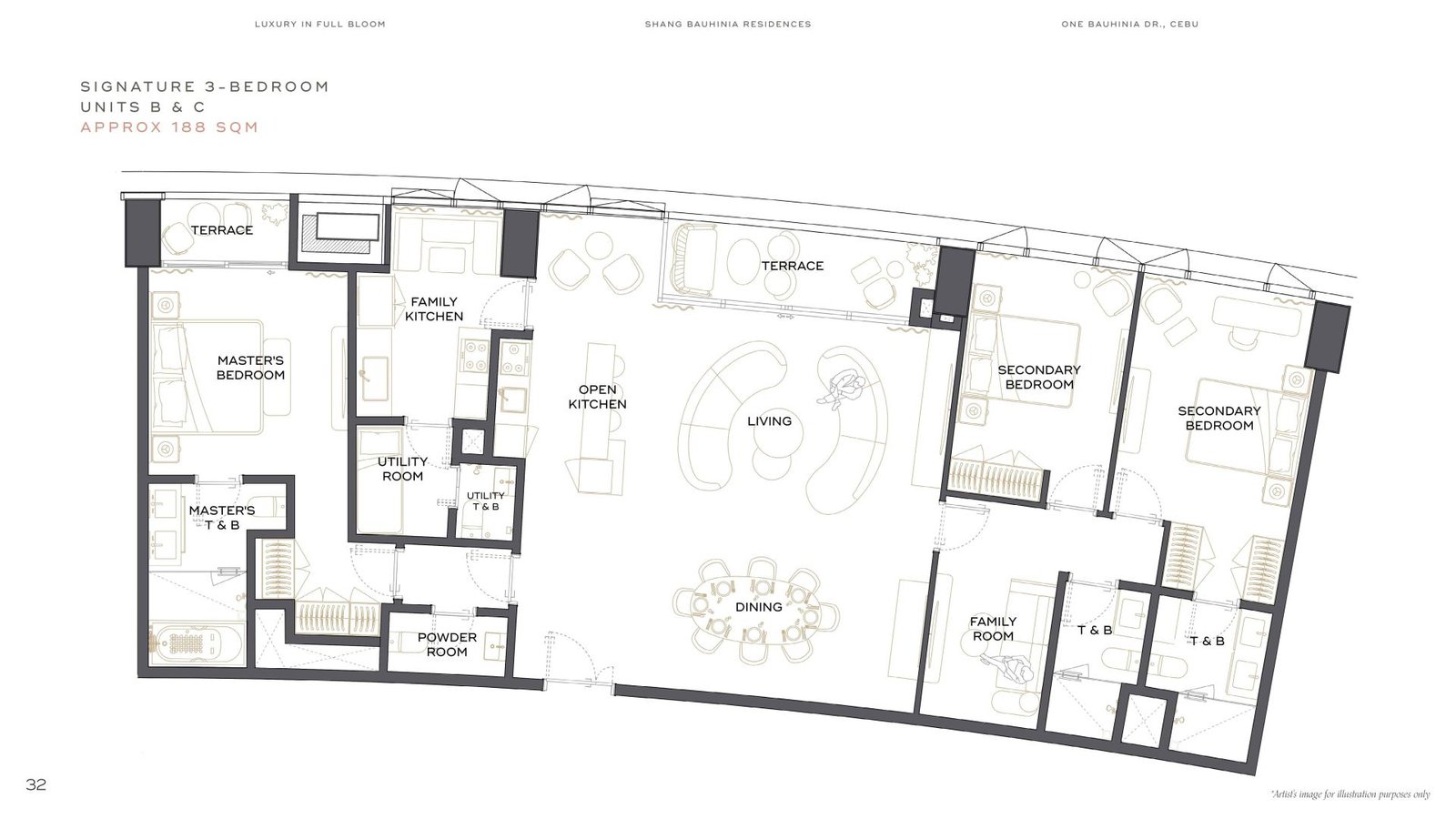 SBR Signature - 3Bedroom 188 sqm